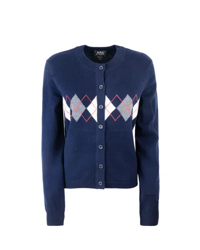 Apc A.p.c. Cardigan Aria Dark Navy