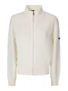 Apc A.p.c. Ribbed Wool Cardigan With Zip In Light Beige