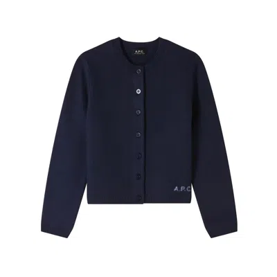 Apc A.p.c. Cardigan Mila In Blue