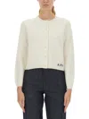 Apc A.p.c. Powder Merinos Sweater In White