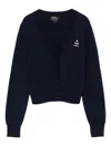 Apc A. P.c. Cardigan With Embroidered Logo In Blue