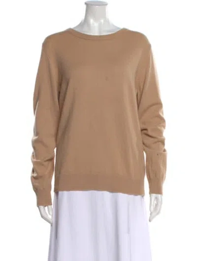 Pre-owned A.p.c. Cashmere Bateau Neckline Sweater In Neutral