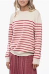 APC CASHMERE BLEND PHOEBE SWEATER WITH STRIPE