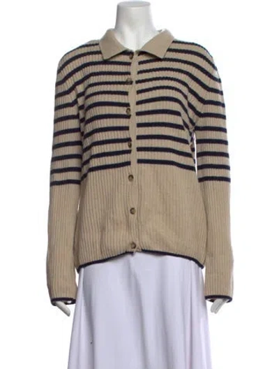 Pre-owned A.p.c. Cashmere Striped Sweater In Neutrals
