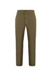 Apc Casual Cotton Trousers In Green