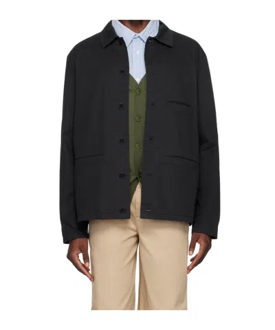 Apc Casual Jacket With Buttons On Front In Black