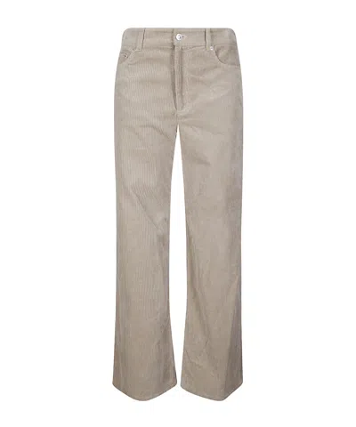 A.p.c. Casual Trousers With Belt Loops In Nude