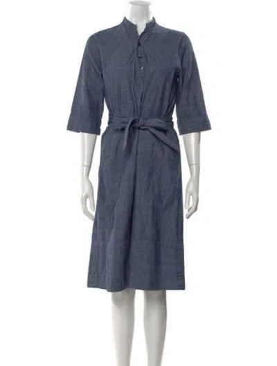 Pre-owned Apc Chambray Midi Length Dress In Blue