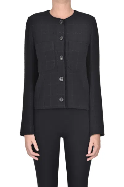Apc Chanel Style Tweed Jacket In Gray