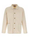 Apc Kerlouan Beige Jacket With Classic Collar And Front Button Closure In Cotton Man