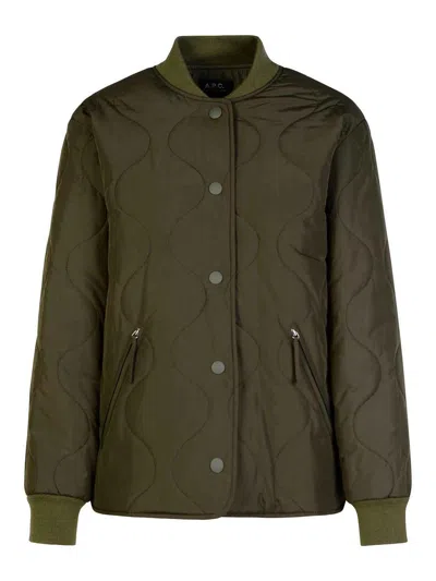 APC CAMILA MILITARY KHAKI POLYESTER JACKET