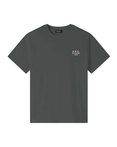 Apc A.p.c. Charcoal Gray Organic Cotton T-shirt