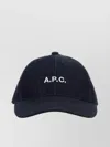 Apc A.p.c. Black Stretch Cotton Charlie Baseball Cap