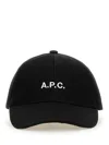 Apc A.p.c. Black Stretch Cotton Charlie Baseball Cap In Black