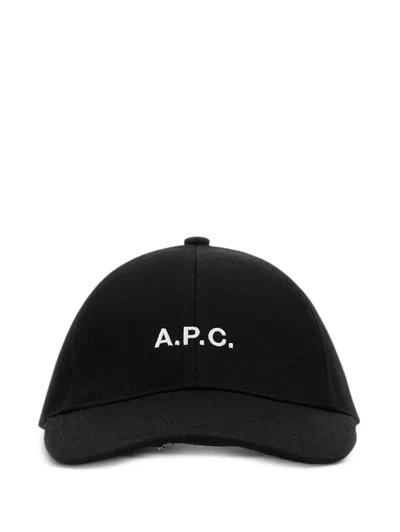 Apc A.p.c. Charlie Black Cotton Hat
