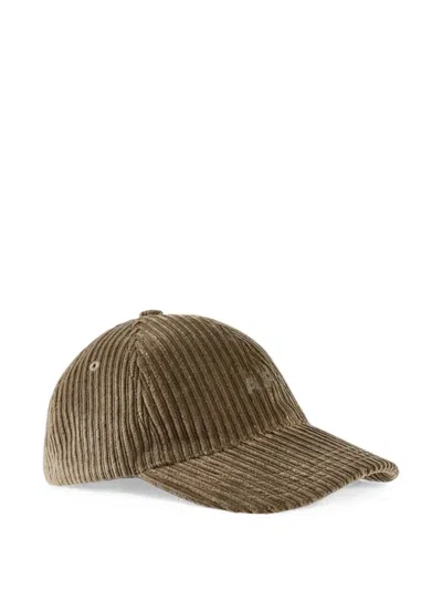 A.p.c. Charlie Corduroy Baseball Cap In Brown