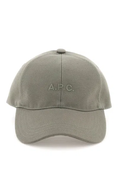 Apc Charlie Embroidered Baseball Cap In Green