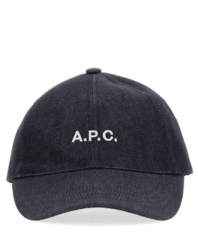 Apc Brimmed Hat With Adjustable Strap And Ventilation In Navy