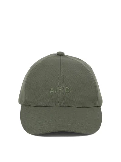 Apc Charlie Hats Green In Black