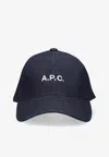 Apc Charlie Japanese Denim Baseball Cap In Blue