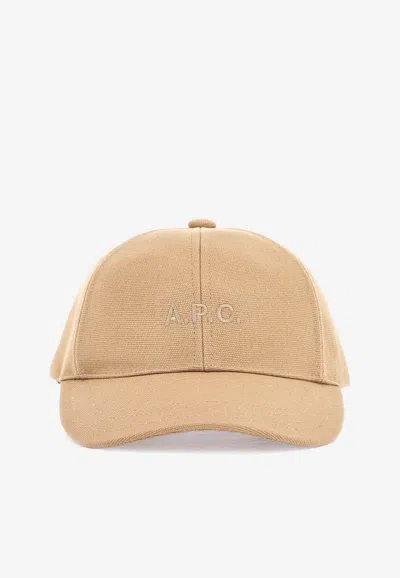 Apc Charlie Logo Baseball Cap In Beige