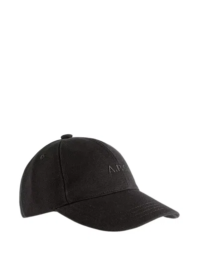 A.p.c. Charlie Logo-embroidered Baseball Cap In Black
