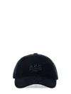 Apc Charlie Rue Madame Logo-print Cotton-corduroy Baseball Cap In Blue