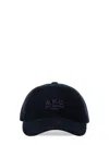Apc Charlie Rue Madame Logo-print Cotton-corduroy Baseball Cap In Blue