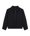 Apc Rich Blue Wool Blend Structured Blouson Jacket In Blue