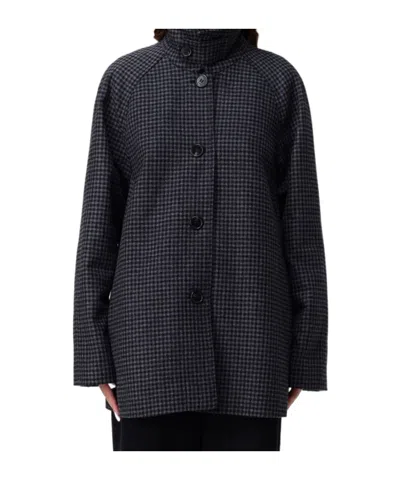 Apc Check Detail Jacket In Blue