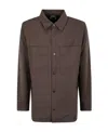 Apc Checked Cotton Shirt Jacket In Brown