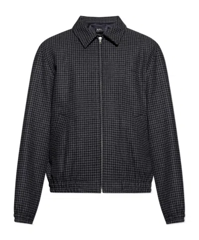 APC A.P.C. CHECKED ZIPPED JACKET
