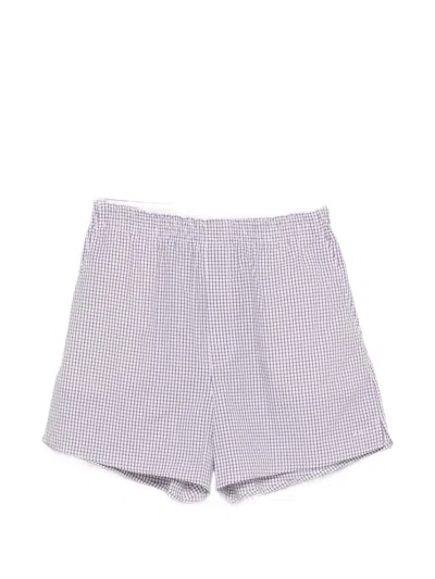 Apc A. P.c. Checked Shorts In Blue