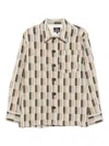 Apc Checked Wool Jacket In Neutral