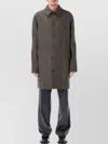 Apc Checkered Long Coat Side Pockets In Brown