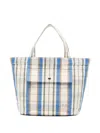 A.p.c. Check-pattern Flap-pocket Tote Bag In White