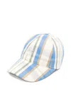 A.p.c. Check-pattern Logo-embroidered Baseball Cap In White