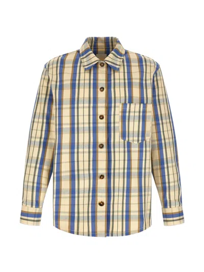 A.p.c. Nathan Shirt Plaid Long Sleeves Chest Pocket In Multi