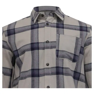 Pre-owned A.p.c. Check-print Long Sleeve Shirt In Multicolor Cotton In Gray