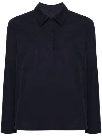 Apc Chelsea Cotton Blouse In Blue