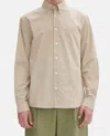 Apc A.p.c. Classic Button-down Shirt With Signature Chest Pocket In Beige