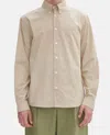 Apc A.p.c. Classic Button-down Shirt With Signature Chest Pocket In Beige