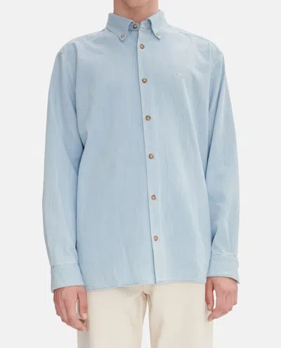 Apc A.p.c. Chemise Mathias In Iav Pale Blue