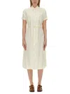 Apc A.p.c. New Drew Shirtdress In Powder