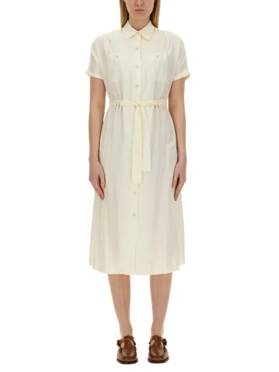 Apc Chemisier Dress In Powder