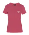 Apc Chest Logo-print Detail T-shirt In Pink