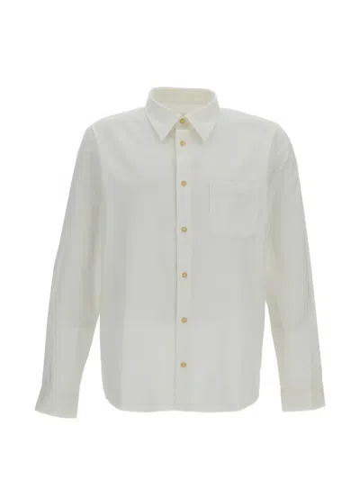 A.p.c. Chest-pocket Button-down Shirt In Neutral