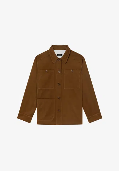 Apc A.p.c. Chic Vest For Fall Season In Brown