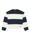 A.p.c. Chic Virgin Wool Sweater For Women In Blue