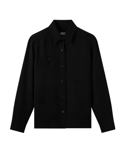 Apc Chloé Long-sleeve Shirt In Black